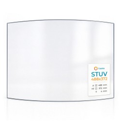 Stuv 488X372 Glas - in sich gebogenes Kaminglas für Kaminofen