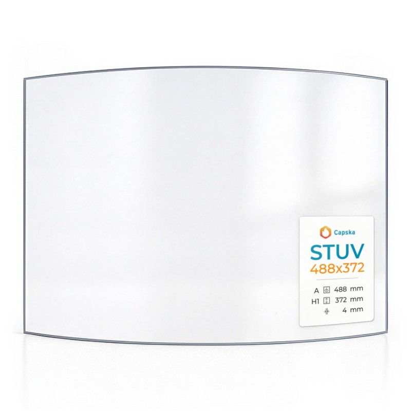 Stuv 488X372 Curved Glass Panel for Wood Burning Stove