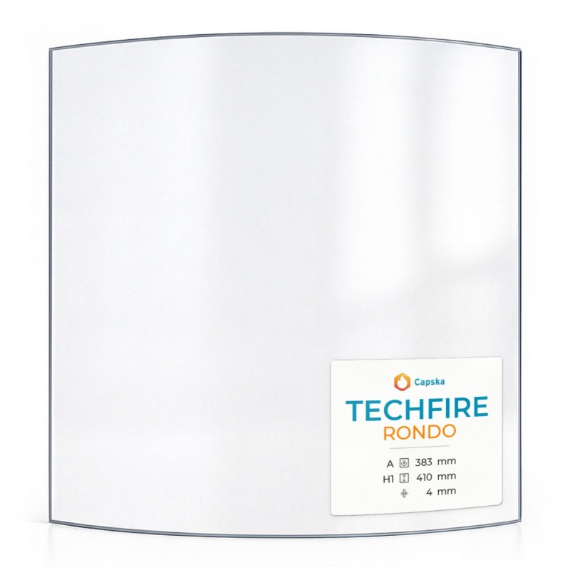 Techfire RONDO Glass - Curved Glass Panel for Wood Burning Stove