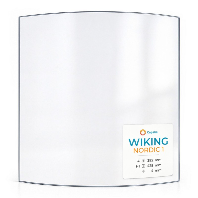 Vitre Wiking NORDIC 1 - Verre Courbe pour poêle à bois