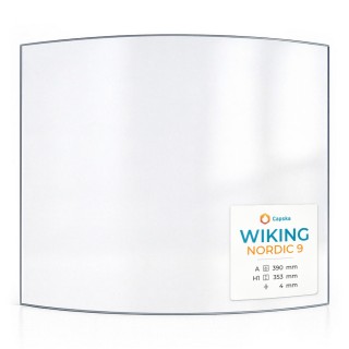 Wiking NORDIC 9 Glass - Curved Panel for Wood Burning Stove
