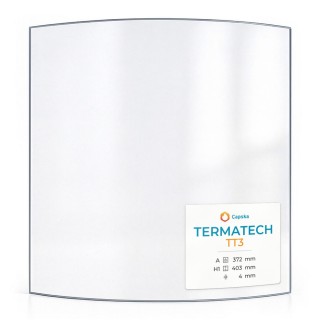 Vitre Termatech TT3 - Verre Courbe pour poêle à bois