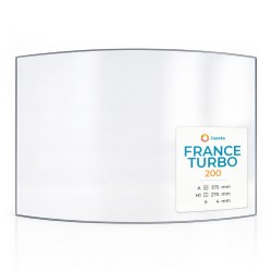 Vetro France Turbo 200 - Vetro Curvo per stufa a legna