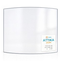 Attika DOM Glas - in sich gebogenes Kaminglas für Kaminofen
