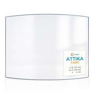 Attika FARO Glass - Curved Glass Panel for Wood Burning Stove