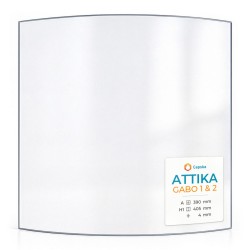 Vetro Attika GABO 1 & 2 - Vetro Curvo per stufa a legna