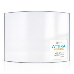 Attika KOMBA Glas - in sich gebogenes Kaminglas für Kaminofen