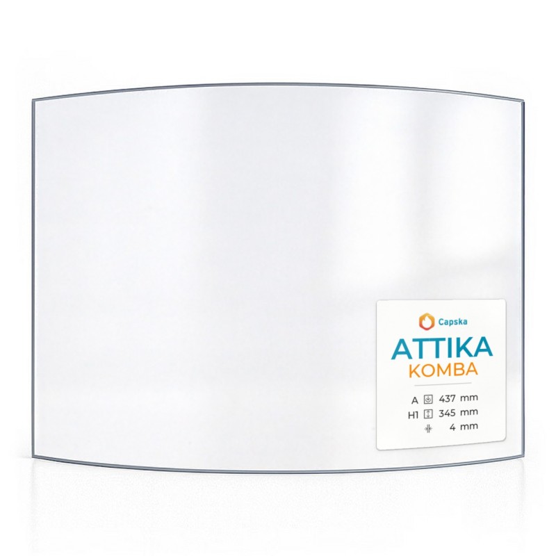 Attika KOMBA Glass - Curved Panel for Wood Burning Stove