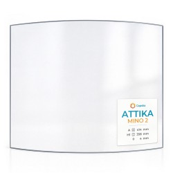 Attika MINO 2 Glas - in sich gebogenes Kaminglas für Kaminofen