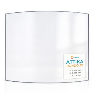 Vetro Attika RONDO 92 - Vetro Curvo per stufa a legna
