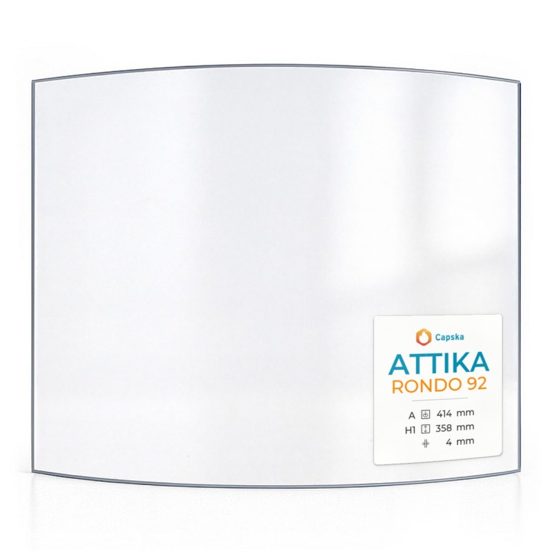 Attika RONDO 92 Glass - Curved Panel for Wood Burning Stove