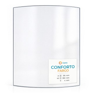 Conforto FARGO Glass - Curved Glass Panel for Wood Burning Stove