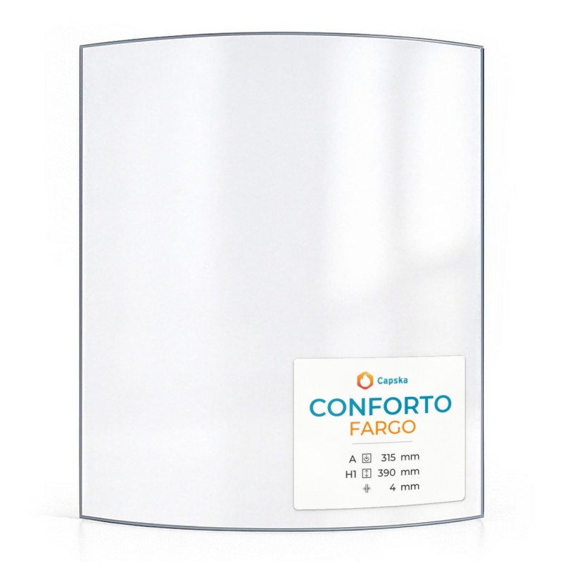 Vitre Conforto FARGO - Verre Courbe pour poêle à bois
