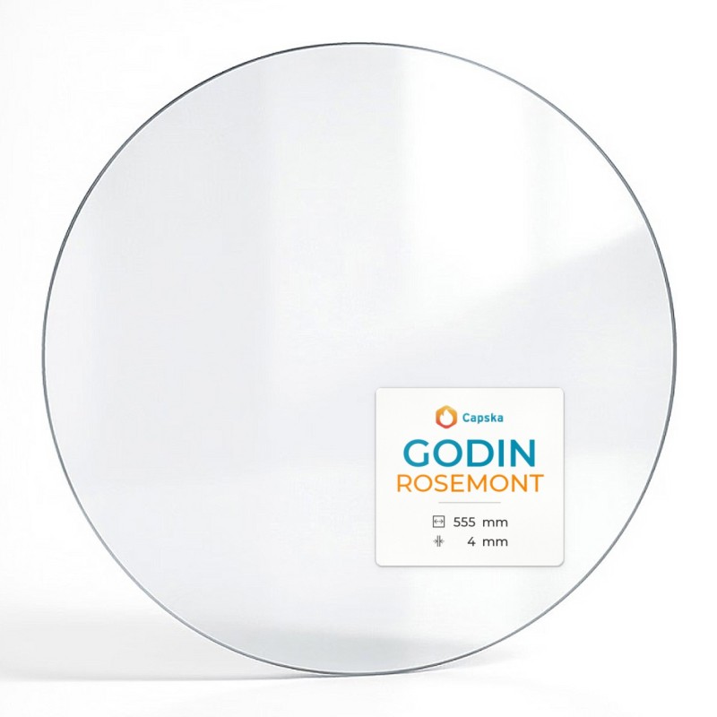 Godin ROSEMONT Glas - Kreis Kaminglas für Kaminofen