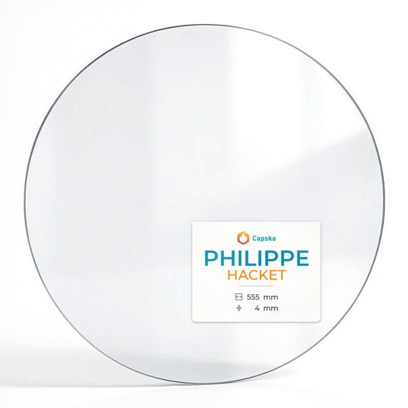 Philippe HACKET Glas - Kreis Kaminglas für Kaminofen