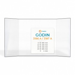 Godin 3186 A / 3187 A Glas - Prismatisch Kaminglas für Kaminofen