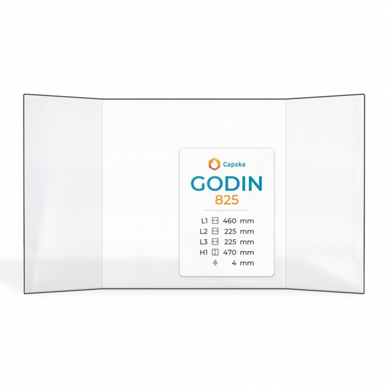 Godin 825 Glas - Prismatisch Kaminglas für Kaminofen