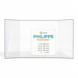 Philippe RADIANT Glas - Prismatisch Kaminglas für Kaminofen
