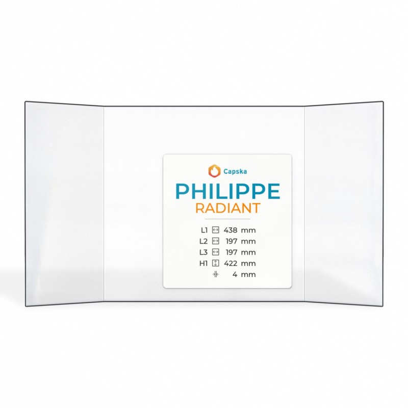 Vetro Philippe RADIANT - Vetro Prismatico per inserto camino