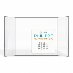 Philippe 725 PANORAMIQUE Glas - Prismatisch Kaminglas für Kaminofen