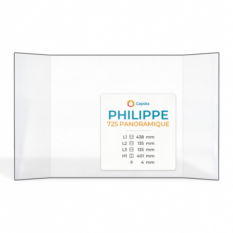 Philippe 725 PANORAMIQUE Glas - Prismatisch Kaminglas für Kaminofen