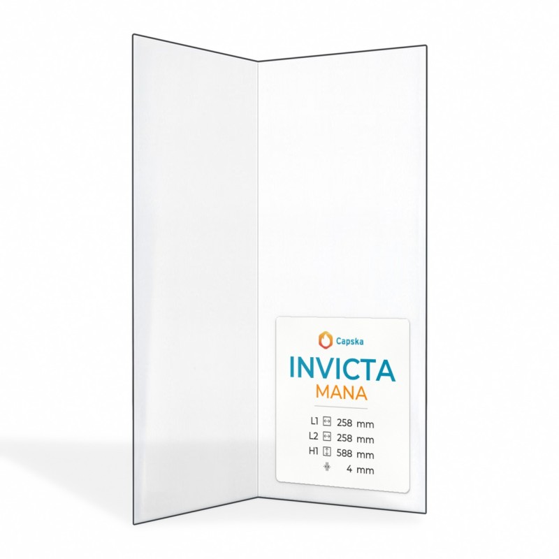 Vitre Invicta MANA - Verre Pliée pour poêle à bois
