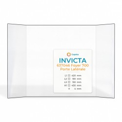 Invicta 637046 FOYER 700 PORTE LATÉRALE Glas - Prismatisch Kaminglas für Kaminofen