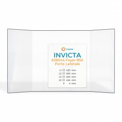 Vitre Invicta 638544 FOYER 850 PORTE LATÉRALE - Verre Prismatique pour insert