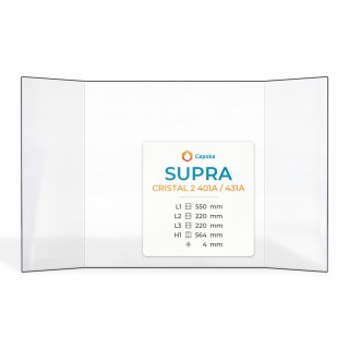 Vetro Supra CRISTAL 2 401A / 431A - Vetro Prismatico per inserto camino