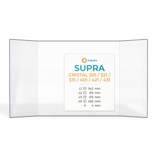Supra CRISTAL Glass Panel - Prismatic Fireplace Insert