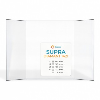 Supra DIAMANT 1421 Glas - Prismatisch Kaminglas für Kaminofen
