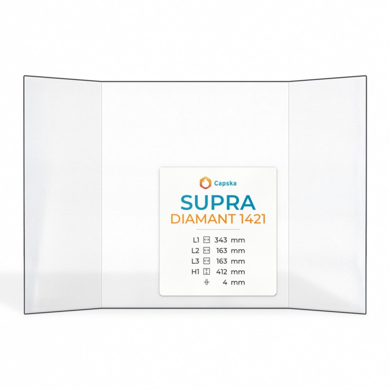 Vitre Supra DIAMANT 1421 - Verre Prismatique pour insert