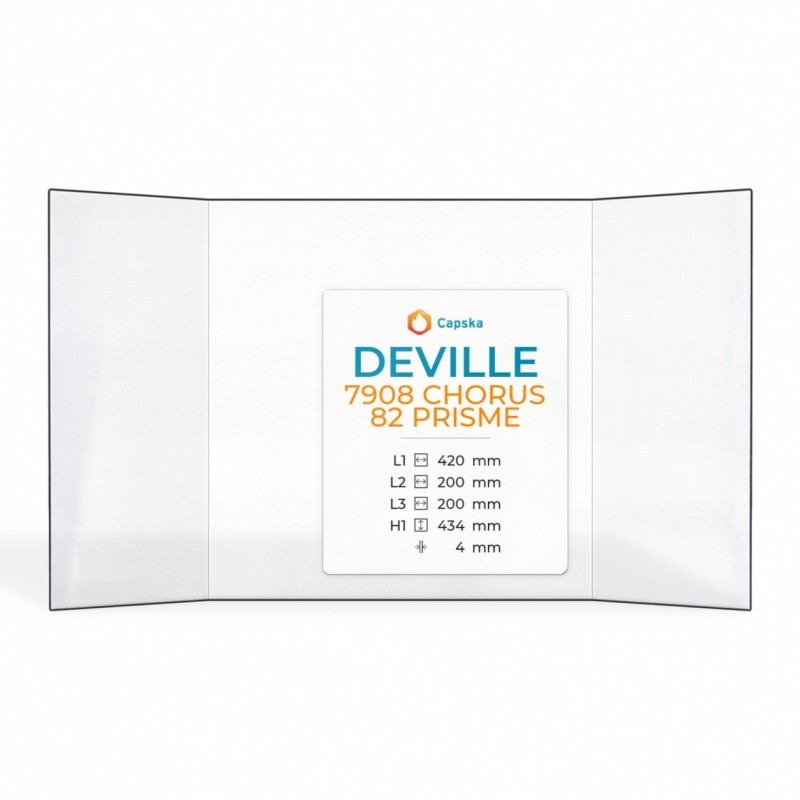 Deville 7908 CHORUS 82 PRISME Glas - Prismatisches Kaminglas