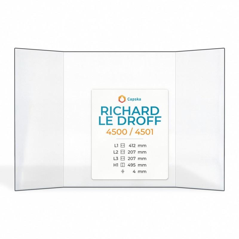 Richard Le Droff 4500 / 4501 Glass - Prismatic Panel for Fireplace Insert
