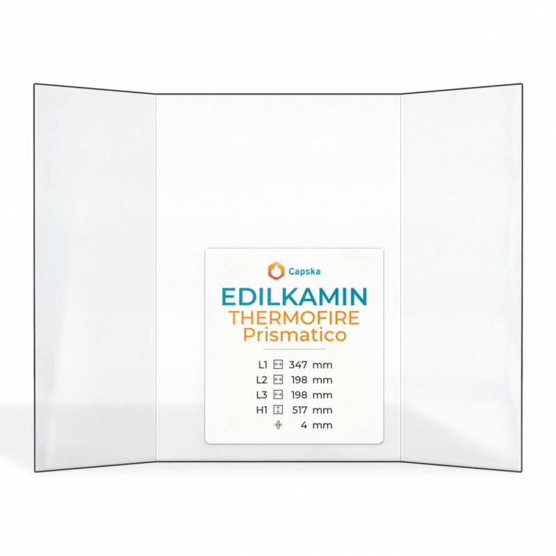 Edilkamin THERMOFIRE PRISMATICO Glass - Prismatic Panel for Wood Burning Stove