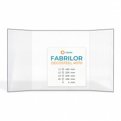 Fabrilor DECOSTEEL 4070 Glass - Prismatic glass panel for fireplace insert