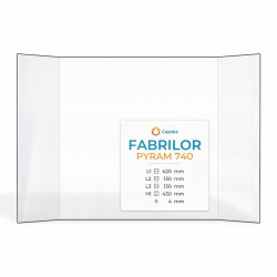 Fabrilor PYRAM 740 Glass - Prismatic glass panel for fireplace insert