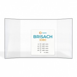 Vetro Brisach 6380 - Vetro Prismatico per inserto per caminetto