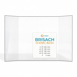 Vetro Brisach SCENIC 82.54 - Vetro Prismatico per inserto per caminetto