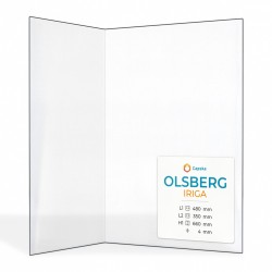 Olsberg IRIGA Glas - Gefaltet Kaminglas für Kaminofen