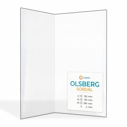 Olsberg SORDAL Glass - Folded glass panel for wood burning stove