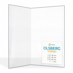 Olsberg TORINO Glas - Gefaltet Kaminglas für Kaminofen