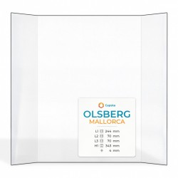 Olsberg MALLORCA Glas - Prismatisch Kaminglas für Kaminofen