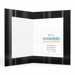 Wanders BLACK DIAMOND Glass - Folded Screen-printed glass panel for wood burning stove