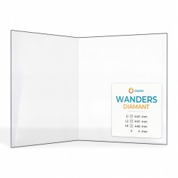 Wanders DIAMANT Glas - Gefaltet Kaminglas für Kaminofen