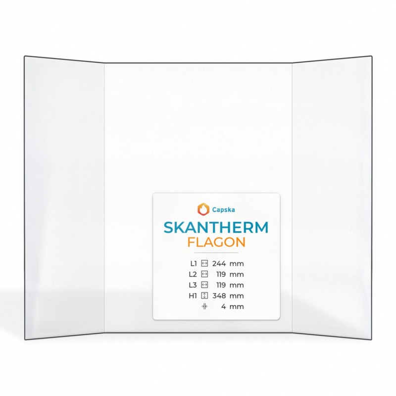 Skantherm FLAGON Glass - Prismatic Panel for Wood Burning Stove
