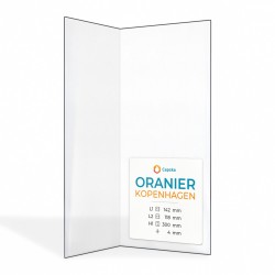 Oranier KOPENHAGEN Glass - Folded glass panel for wood burning stove