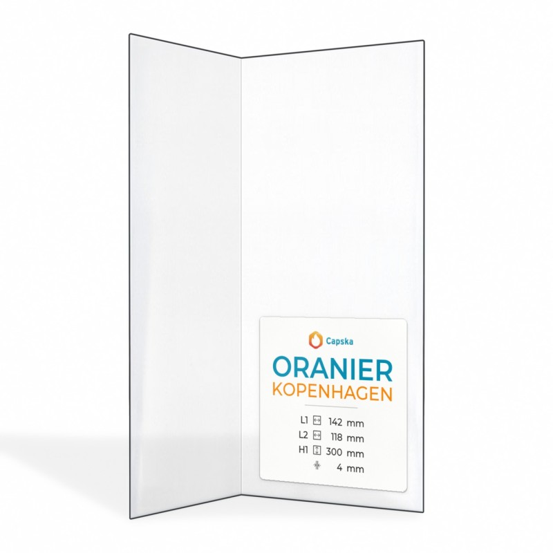Vetro Oranier Kopenhagen Piegato 142+118x300mm - Capska