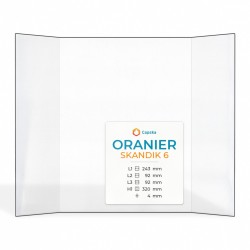 Oranier SKANDIK 6 Glas - Prismatisch Kaminglas für Kaminofen