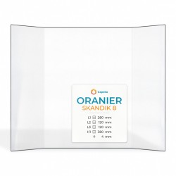 Oranier SKANDIK 8 Glas - Prismatisch Kaminglas für Kaminofen